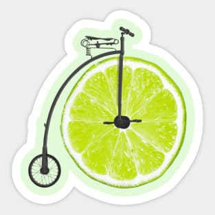 Vintage Lime Bike Sticker